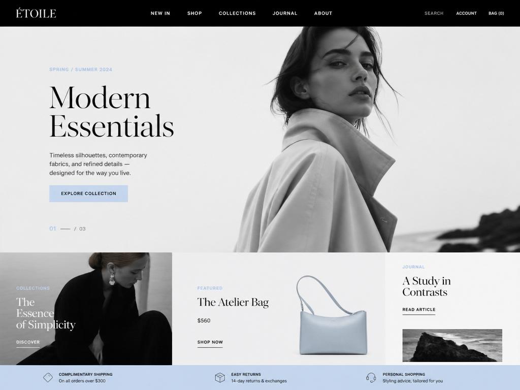 Étoile Fashion — Website Design